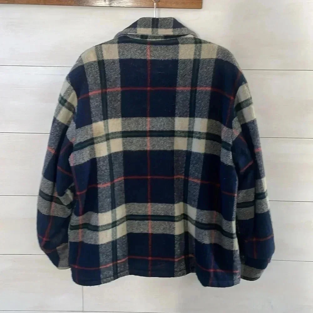 Vintage Sears Sportswear Wool Plaid Jacket Men’s 42 Button Front Outdoor Woodsy - Picture 5 of 15